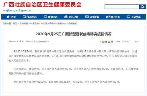 严防 全国新增确诊15例,广西新增1例无症状感染者,均为境外输入